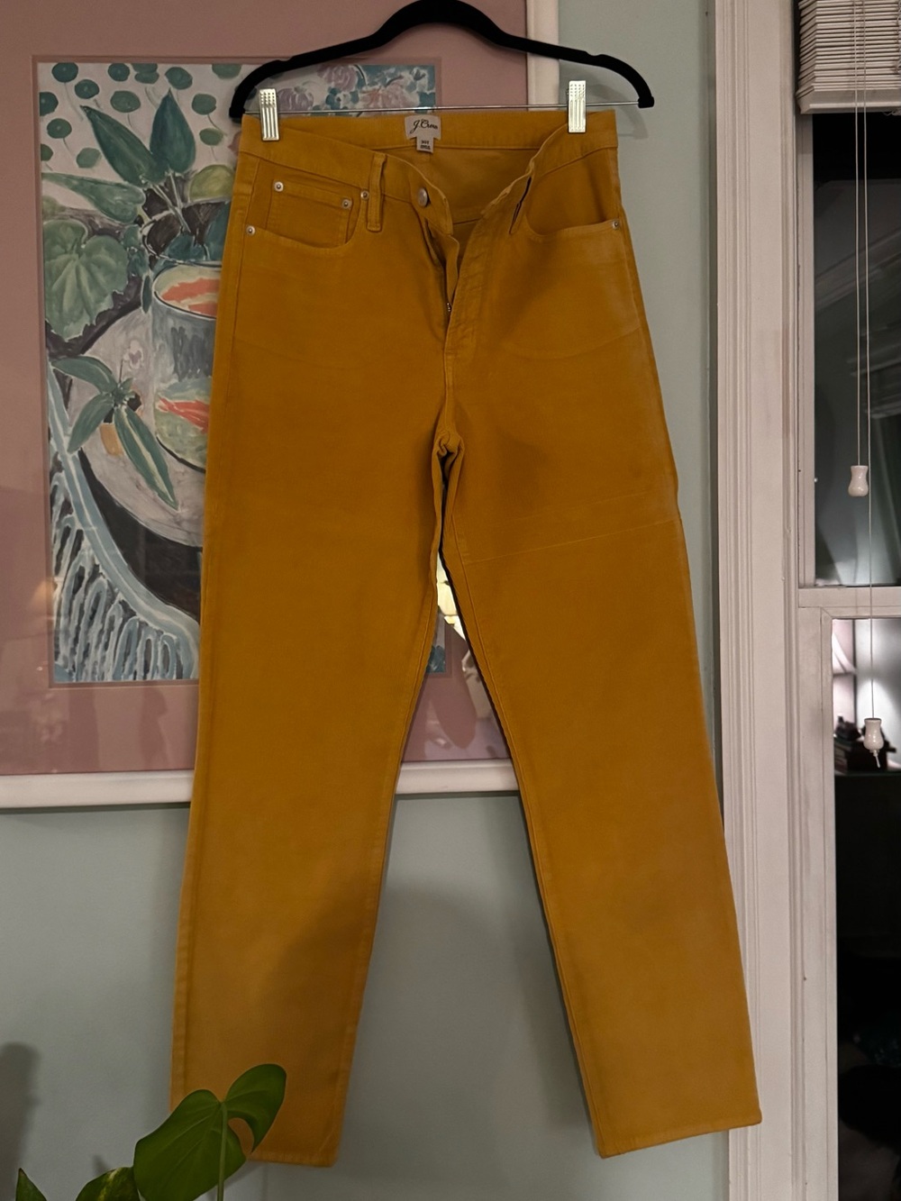 Women’s High-Rise Straight Corduroy Pants— Mustard Yellow